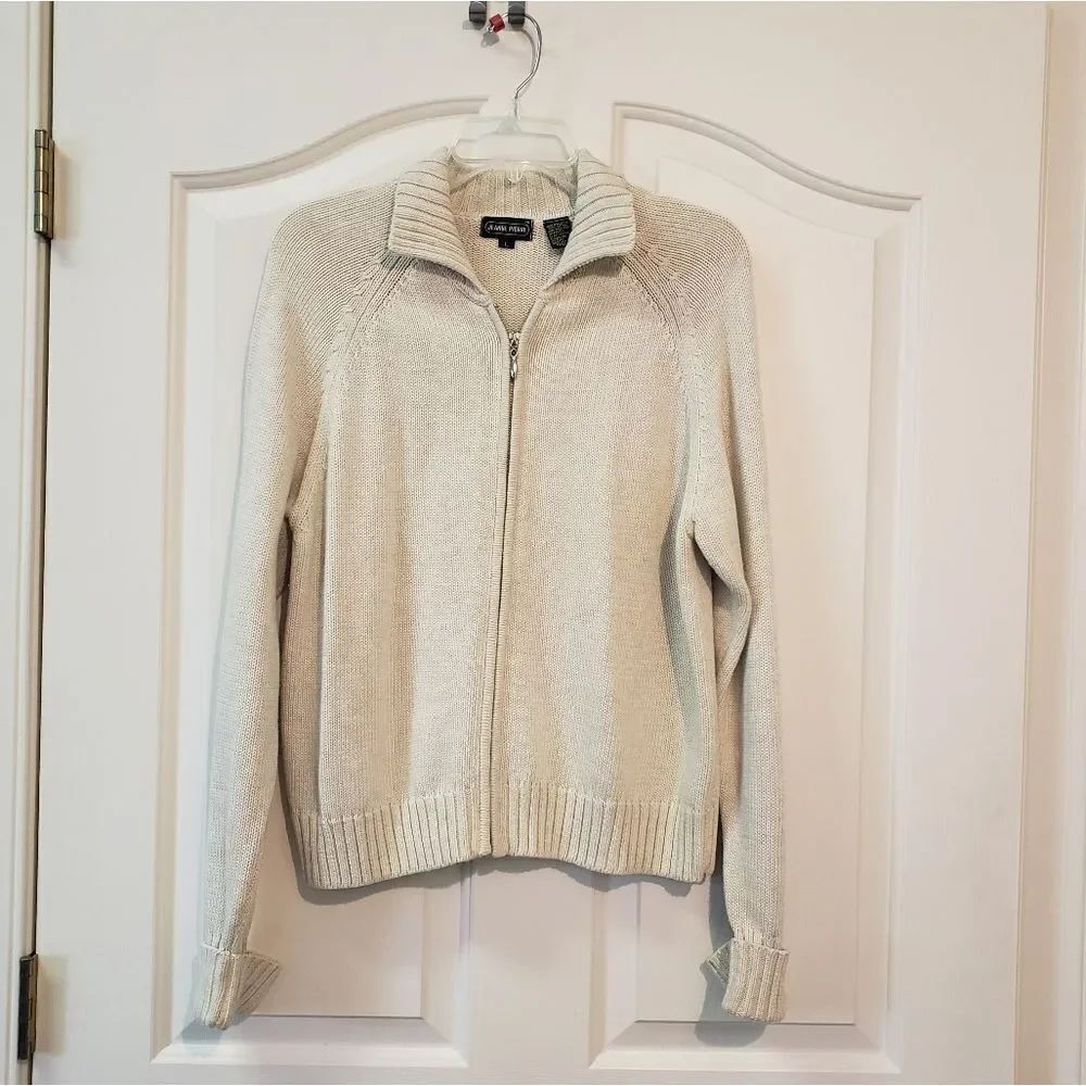 Jeanne Pierre Women's Cream Sweater Size Large